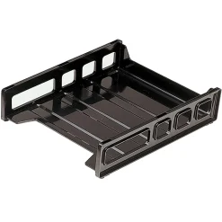 OIC® Front-Loading Stackable Desk Tray, Letter Size, Smoke