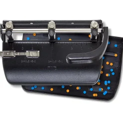 OIC® Heavy-Duty 3-Hole Lever Punch, Black