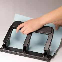 OIC® Heavy-Duty Padded Handle 3-Hole Punch, Black