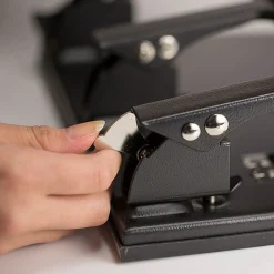 OIC® Heavy-Duty Padded Handle 3-Hole Punch, Black