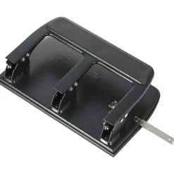 OIC® Heavy-Duty Padded Handle 3-Hole Punch, Black