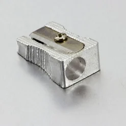 OIC® Metallic Aluminum Handheld Pencil Sharpeners, Silver, Pack Of 4