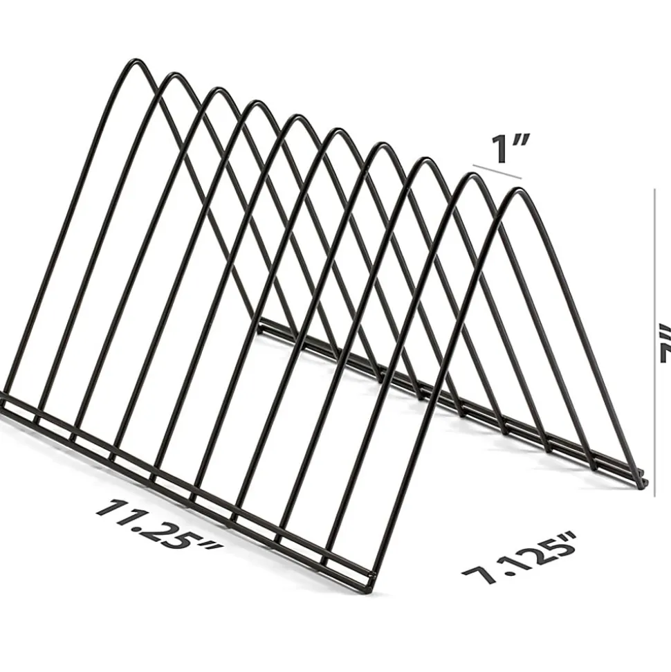 OIC Officemate Triangle Wire Sorter, Black 7"H x 7"W x 11"DDesktop Sturdy Black Steel Wire 1 Each