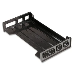OIC® Side-Loading Stackable Desk Tray, Legal Size, Black