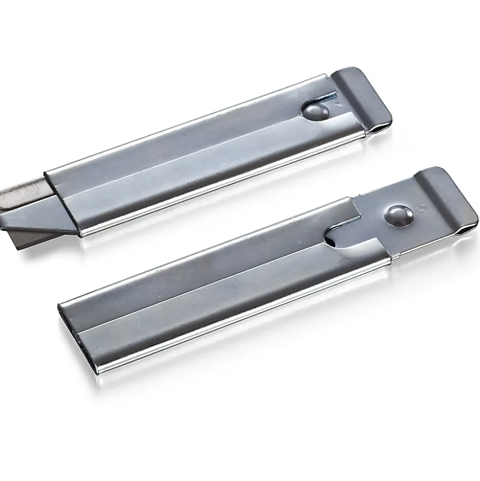OIC® Single-Sided Razor Blade Carton Cutters, Silver, Pack Of 12