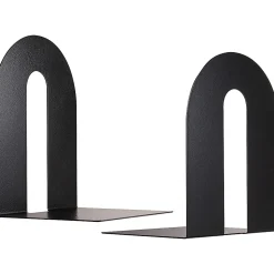 OIC® Steel Construction Heavy-Duty Bookends, Non-Skid, 10