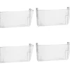 OIC Wall Mountable Plastic Space-Saving Files, 7" x 13" x 4.1", Clear, Carton Of 4