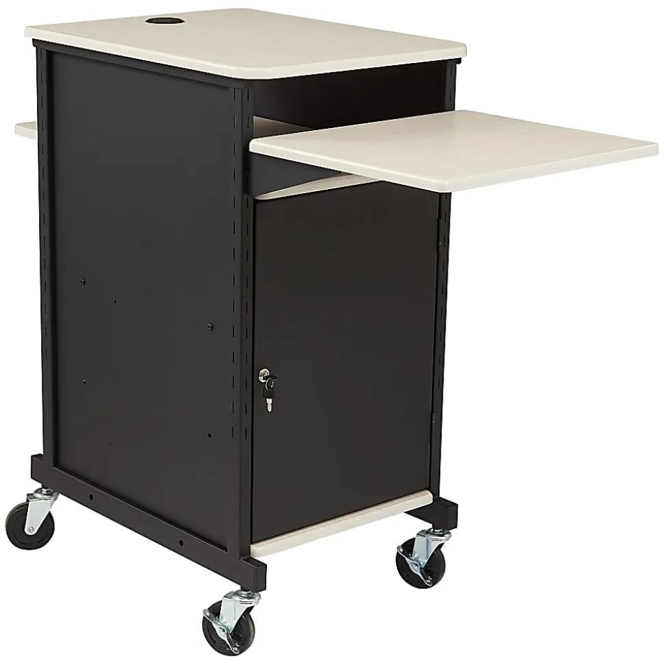 Oklahoma Sound? Jumbo Presentation Cart, Ivory/Black