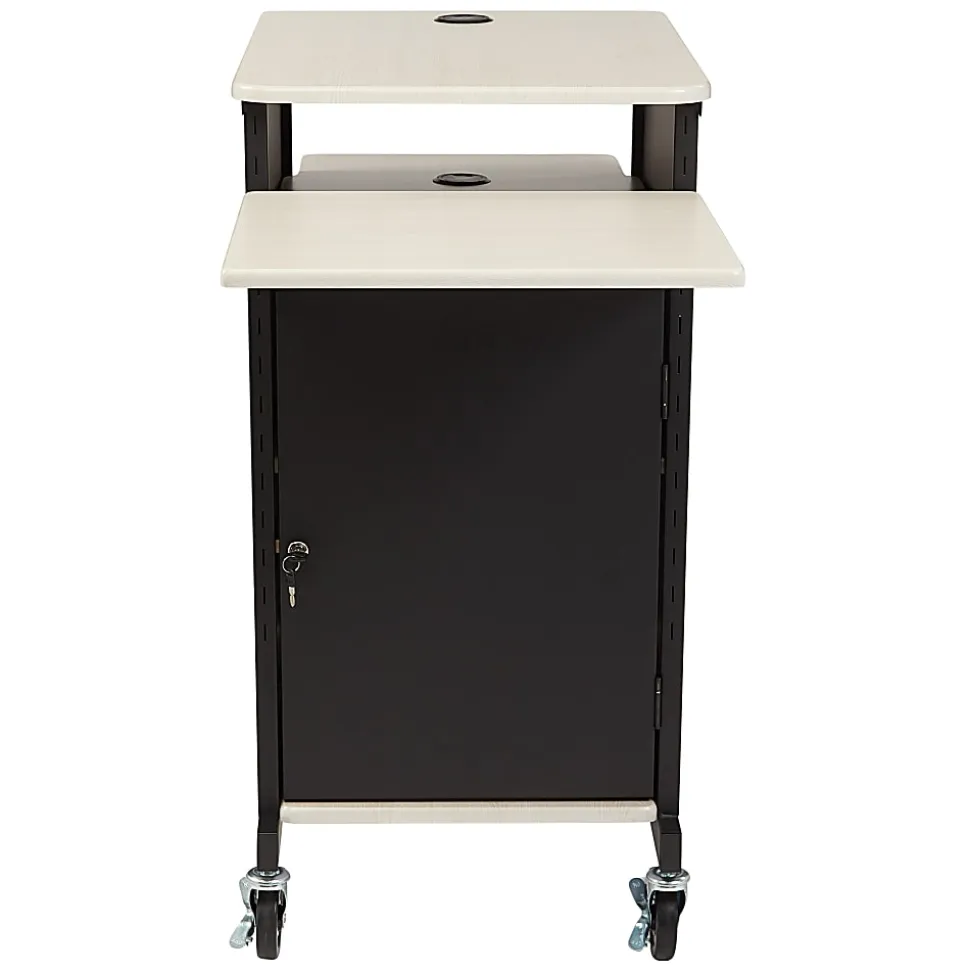 Oklahoma Sound? Jumbo Presentation Cart, Ivory/Black