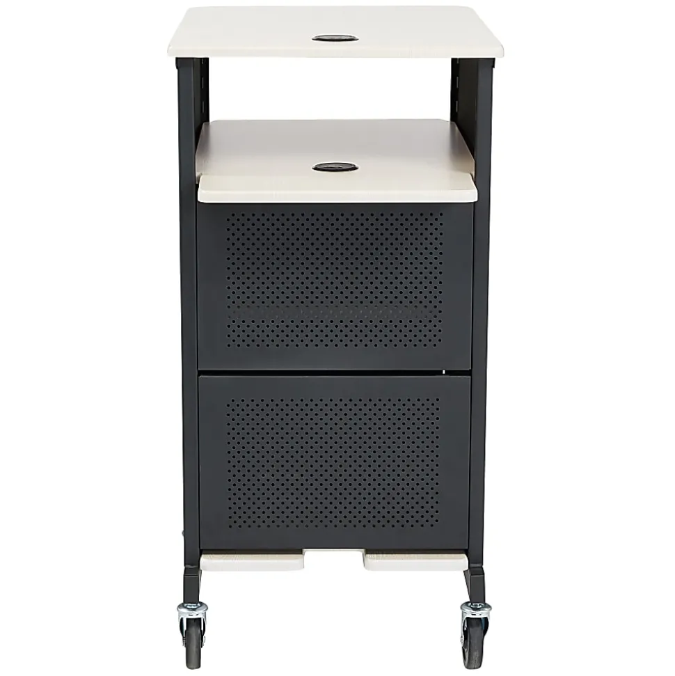 Oklahoma Sound? Jumbo Presentation Cart, Ivory/Black