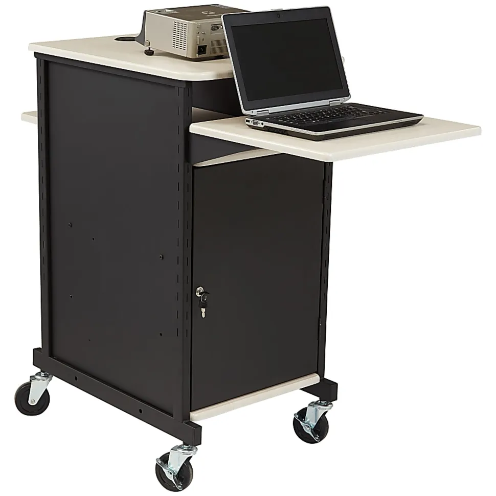 Oklahoma Sound? Jumbo Presentation Cart, Ivory/Black