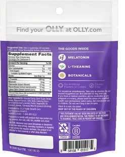 OLLY Restful Sleep Blackberry Zen Gummies, Pack Of 10 Gummies