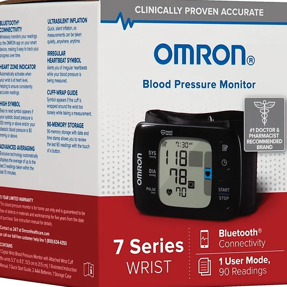 Omron® 7 Series® BP6350 Bluetooth® Wrist Blood Pressure Monitor