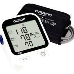 Omron® 5 Series® Digital Upper Arm Blood Pressure Monitor With D-Ring Cuff, 1 Size, Black/White