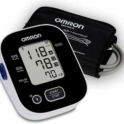 Omron® 3 Series® Digital Upper Arm Blood Pressure Monitor With D-Ring Cuff, 1 Size, Black/White