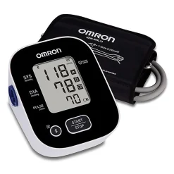 Omron® 3 Series® Digital Upper Arm Blood Pressure Monitor With D-Ring Cuff, 1 Size, Black/White