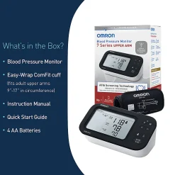 Omron® 7 Series® Upper Arm Blood Pressure Monitor and Cuff with Bluetooth® & Wide-Screen LCD Display, 9-In. to 7-In., BP7360