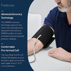 Omron® 7 Series® Upper Arm Blood Pressure Monitor and Cuff with Bluetooth® & Wide-Screen LCD Display, 9-In. to 7-In., BP7360