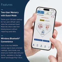 Omron® 7 Series® Upper Arm Blood Pressure Monitor and Cuff with Bluetooth® & Wide-Screen LCD Display, 9-In. to 7-In., BP7360