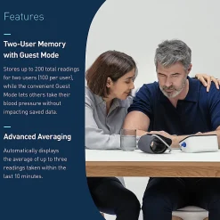 Omron® 10 Series® Upper Arm Blood Pressure Monitor and Cuff with Bluetooth® & Wide Backlit LCD Display, BP7465