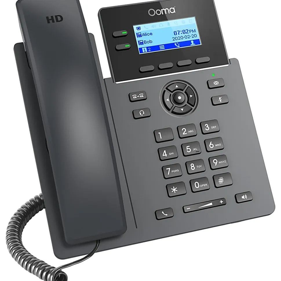 Ooma 2602 IP Corded 2-Line Phone, OOMA2602