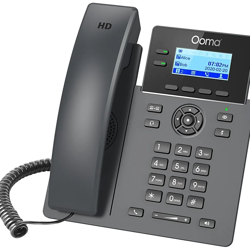 Ooma 2602 IP Corded 2-Line Phone, OOMA2602