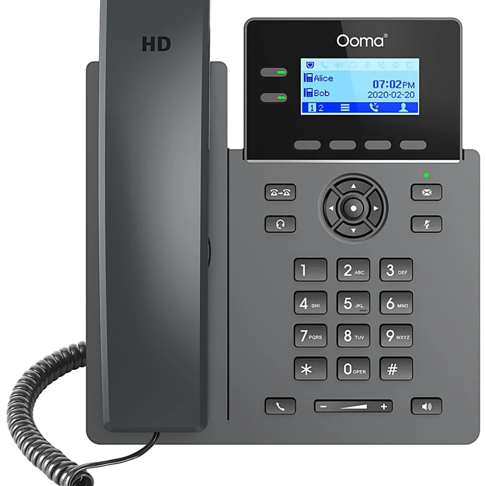 Ooma 2602 IP Corded 2-Line Phone, OOMA2602