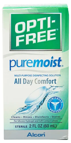 Opti-Free PureMoist Contact Solution, 2 Oz, Bottle