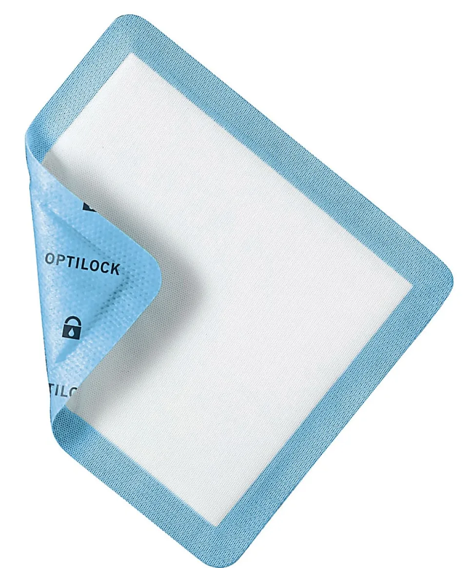 OptiLock Nonadhesive Dressings, 4" x 4", Blue, Box Of 10, Case Of 10 Boxes