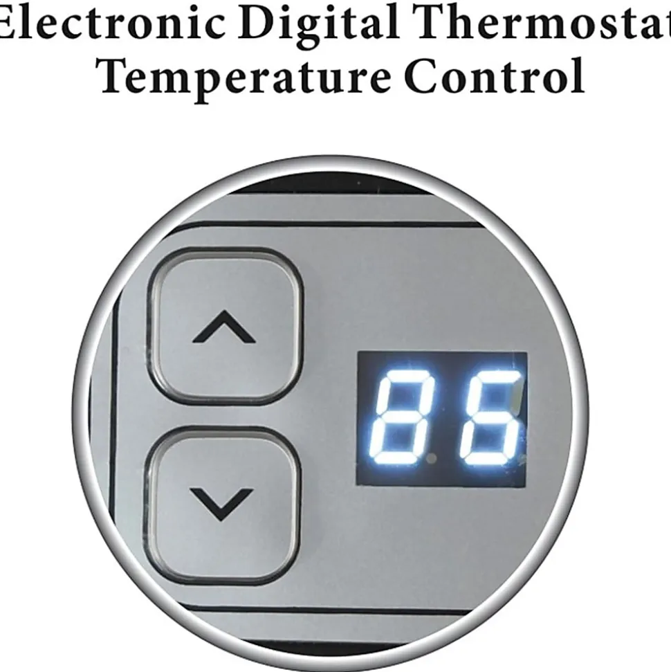 Optimus Portable Oscillation Ceramic Heater w/ Thermostat & LED - Ceramic - Electric - 500 W to 1500 W - H7245