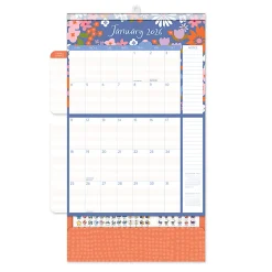 2026 Orange Circle Studio Do It All Monthly Wall Calendar, 12-13/16" x 12-1/4", Secret Garden, January To December, 26079