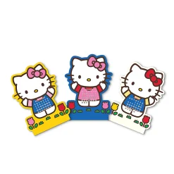 2026 Orange Circle Studio Mini Monthly Desk Calendar With Wood Stand, 5-1/4" x 3-3/4", Hello Kitty Playful Pink, January To December, 26210