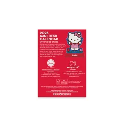 2026 Orange Circle Studio Mini Monthly Desk Calendar With Wood Stand, 5-1/4