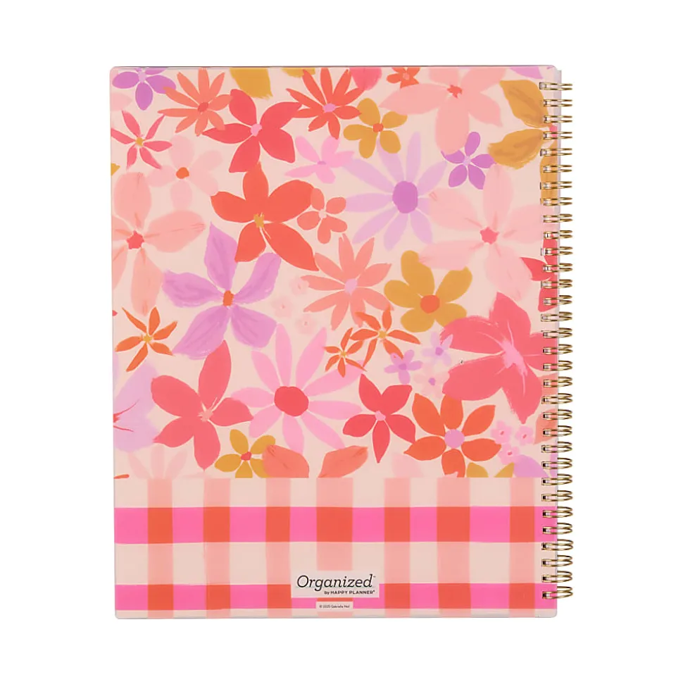 2026 Organized by Happy Planner Monthly/Weekly Big Twin Loop Planner, 8-1/2" x 11", Bright Sunlit Floral, January To December, PTLBD12-184