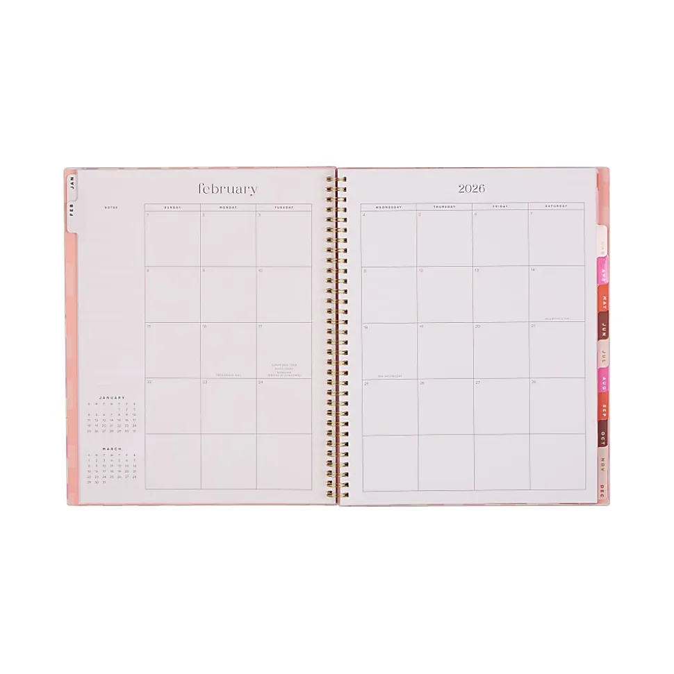 2026 Organized by Happy Planner Monthly/Weekly Big Twin Loop Planner, 8-1/2" x 11", Bright Sunlit Floral, January To December, PTLBD12-184