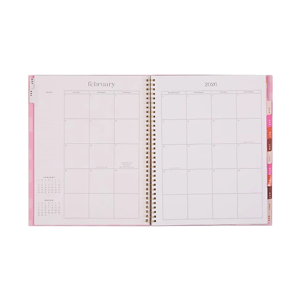 2026 Organized by Happy Planner Monthly/Weekly Big Twin Loop Planner, 8-1/2" x 11", Sunlit Floral, January To December, PT0021B001