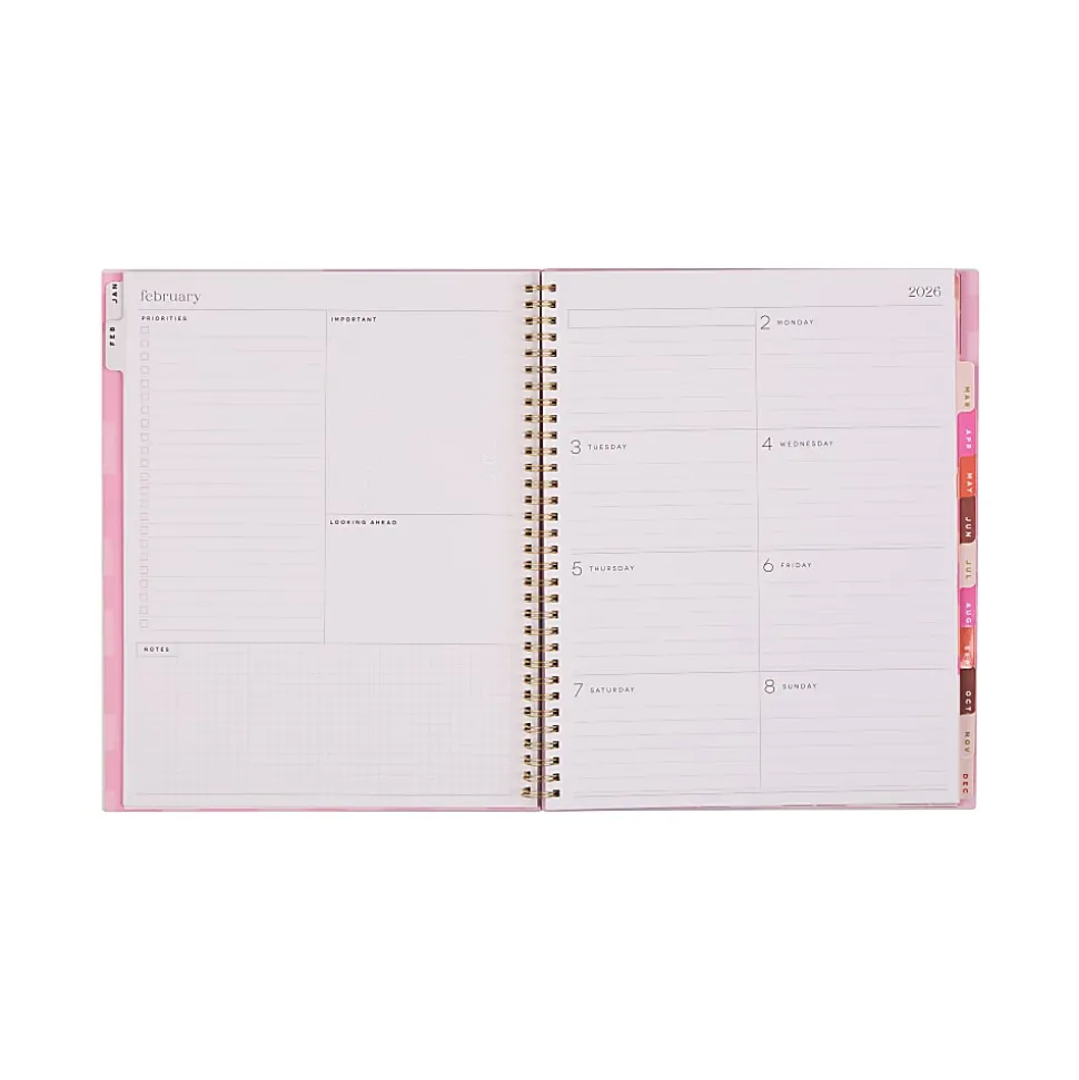 2026 Organized by Happy Planner Monthly/Weekly Big Twin Loop Planner, 8-1/2" x 11", Sunlit Floral, January To December, PT0021B001