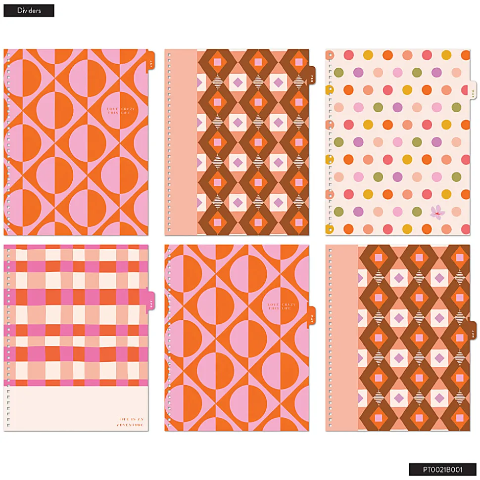 2026 Organized by Happy Planner Monthly/Weekly Big Twin Loop Planner, 8-1/2" x 11", Sunlit Floral, January To December, PT0021B001