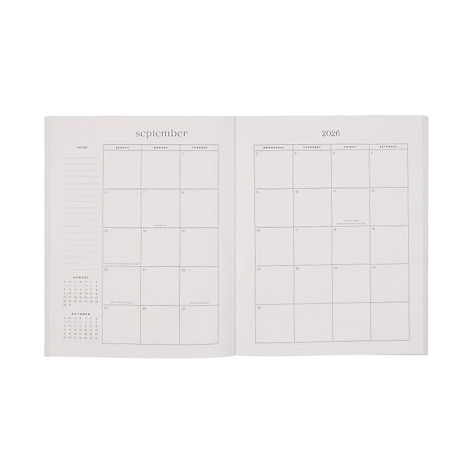2026 Organized by Happy Planner Monthly/Weekly Classic Book Bound Soft Planner, 7-3/4" x 9-3/4", Midnight, January To December, PB0006C003