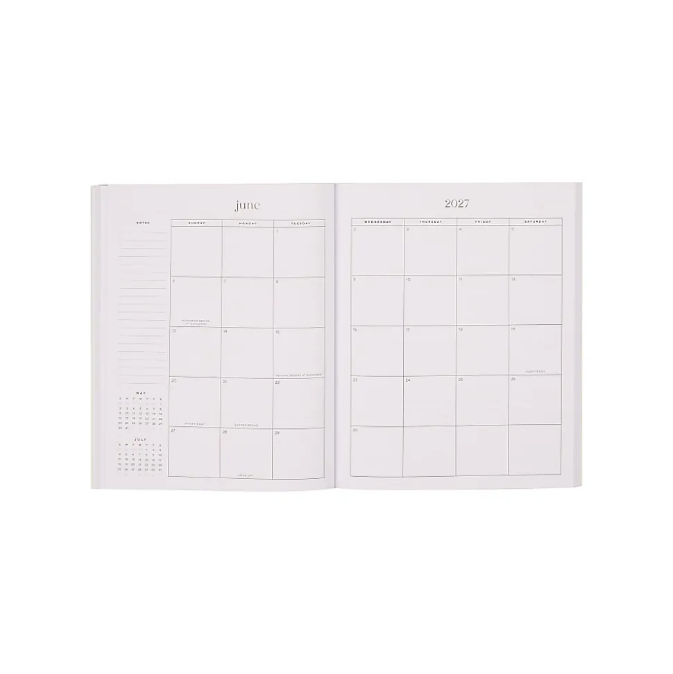 Organized by Happy Planner 12-Month Monthly/Weekly Classic Book Bound Soft Planner, 7-3/4" x 9-3/4", Coastal Cottage, July 2026-June 2027, Total Qty 1