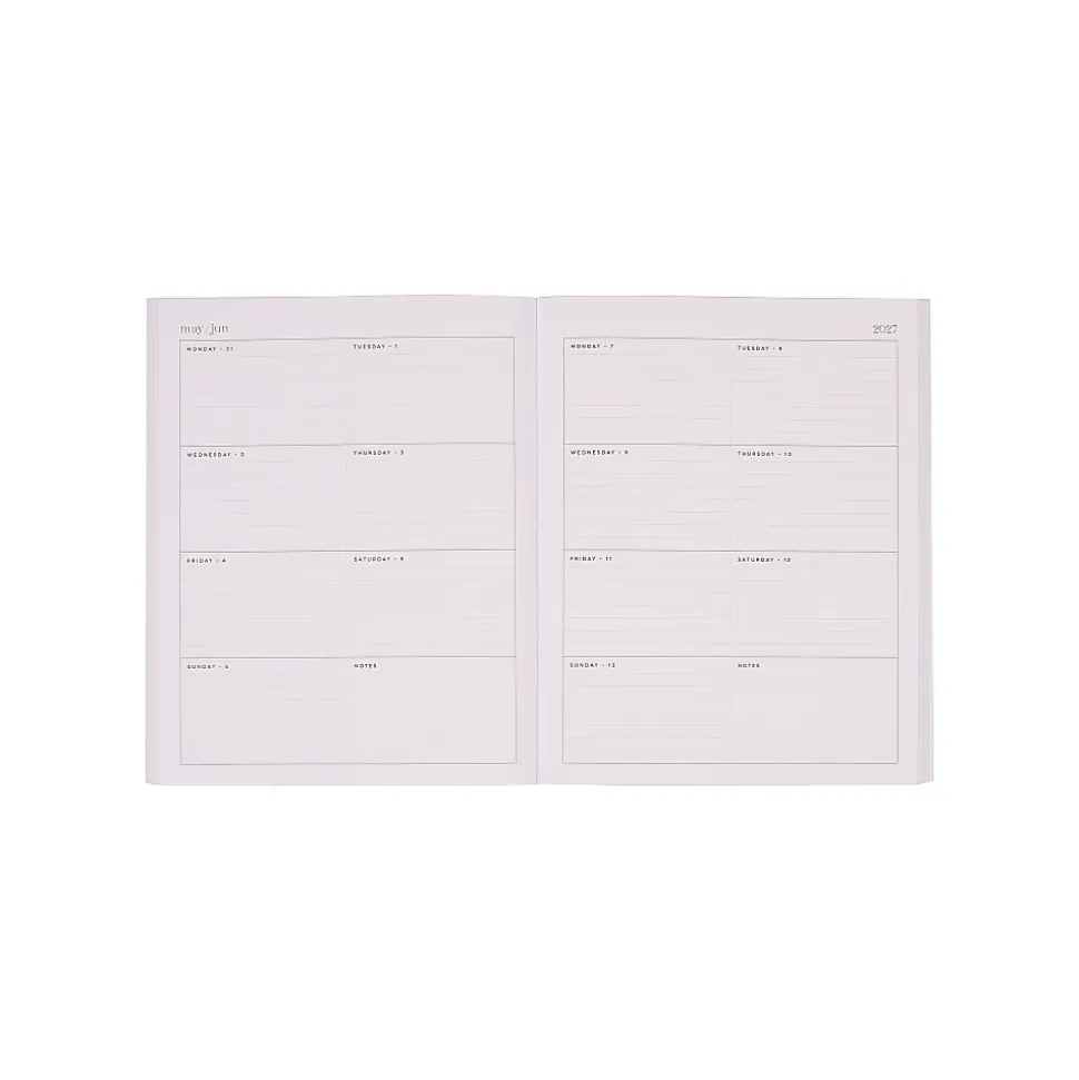 Organized by Happy Planner 12-Month Monthly/Weekly Classic Book Bound Soft Planner, 7-3/4" x 9-3/4", Coastal, July 2026-June 2027, Total Qty 1