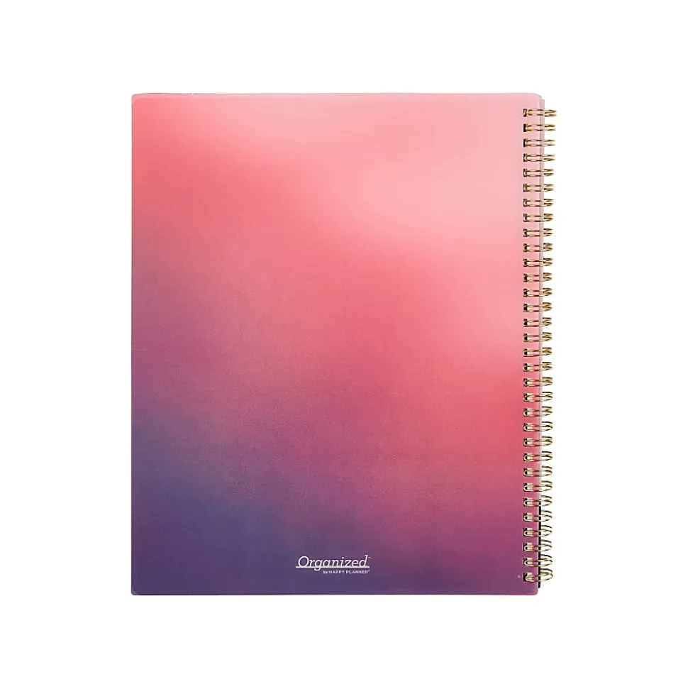 Organized by Happy Planner 12-Month Monthly/Weekly Big Twin Loop Planner, 8-1/2" x 11", Dreamy Palms, July 2026 - June 2027, Total Qty 1