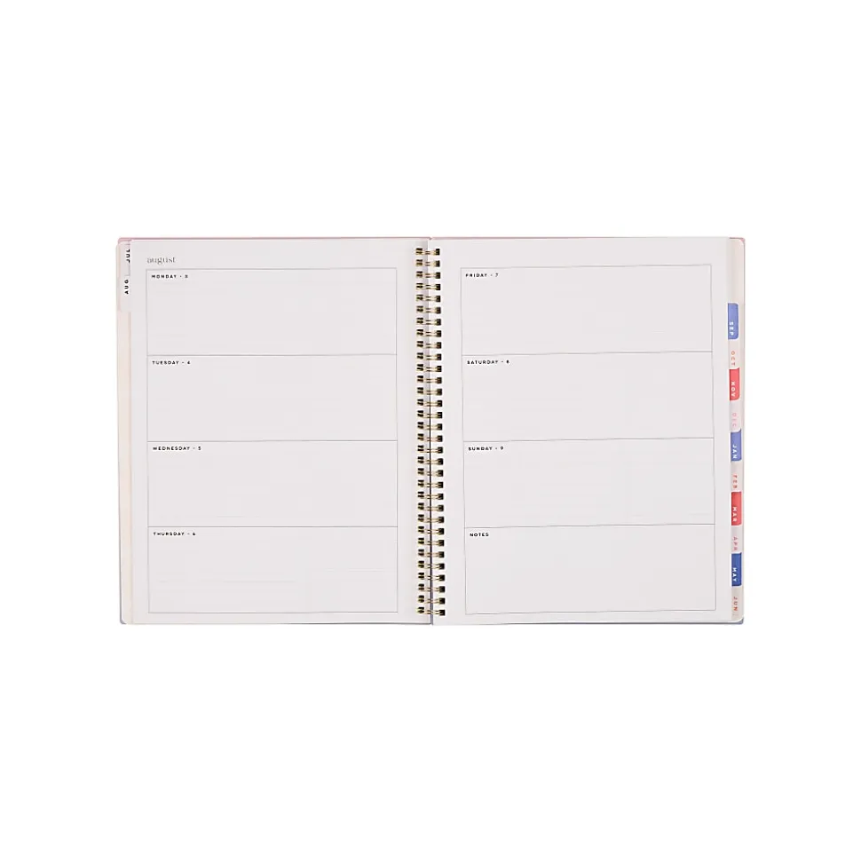 Organized by Happy Planner 12-Month Monthly/Weekly Big Twin Loop Planner, 8-1/2" x 11", Dreamy Palms, July 2026 - June 2027, Total Qty 1