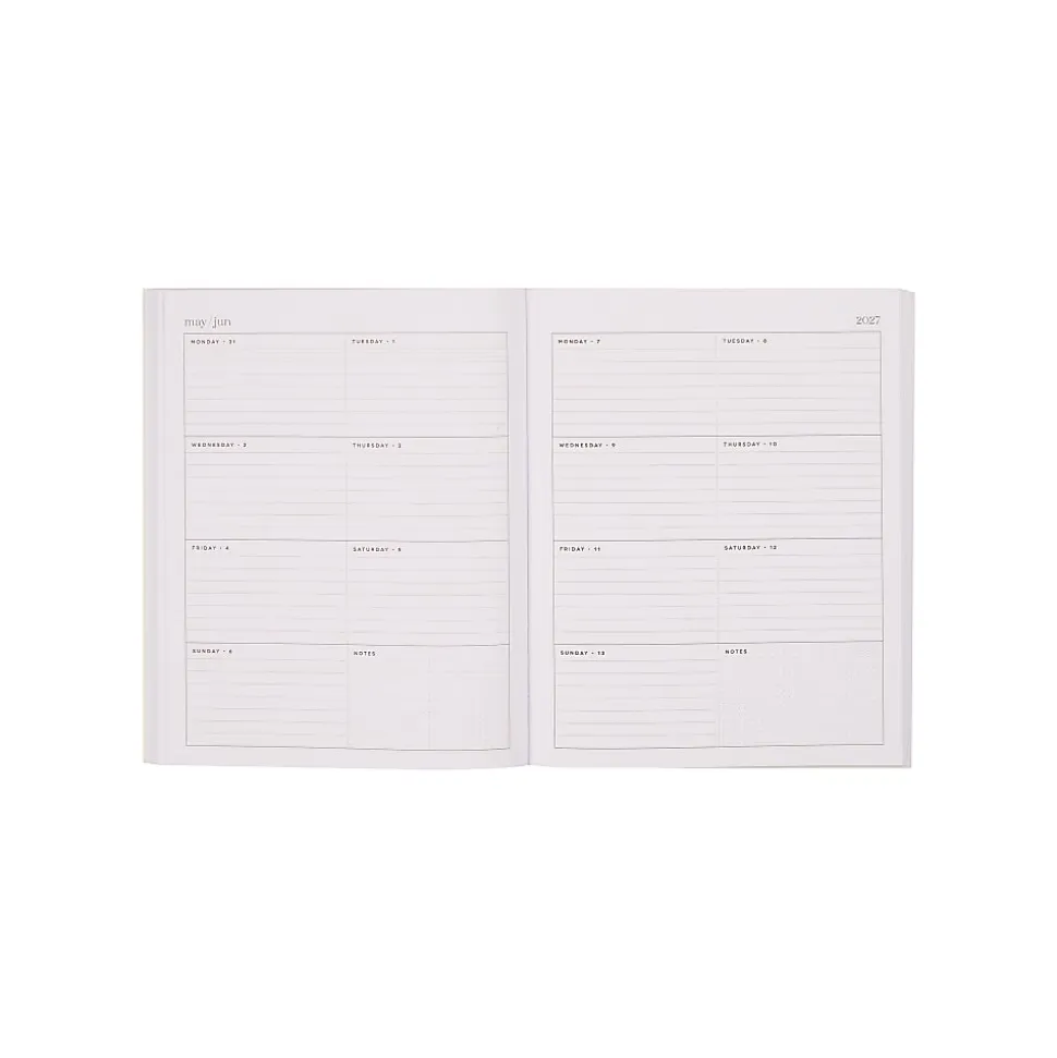 Organized by Happy Planner 12-Month Monthly/Weekly Classic Book Bound Soft Planner, 7-3/4" x 9-3/4", Burgundy, July 2026 - June 2027, Total Qty 1