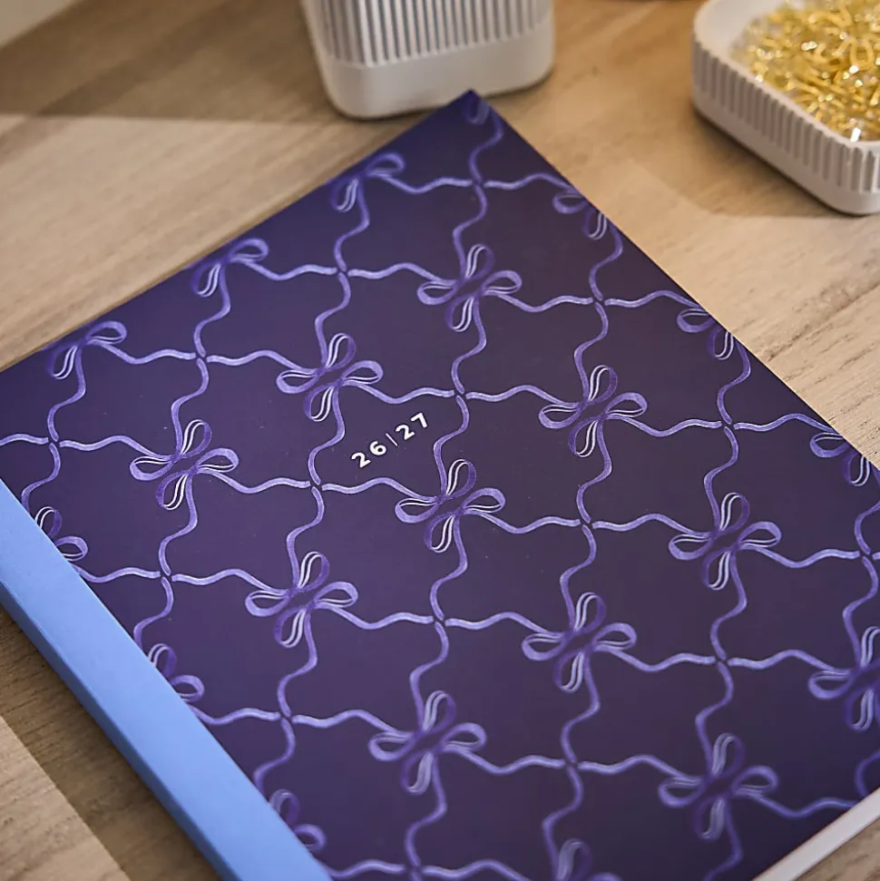 Organized by Happy Planner 12-Month Monthly/Weekly Classic Book Bound Soft Planner, 7-3/4" x 9-3/4", Cottage Blues Navy, July-June, Total Qty 1