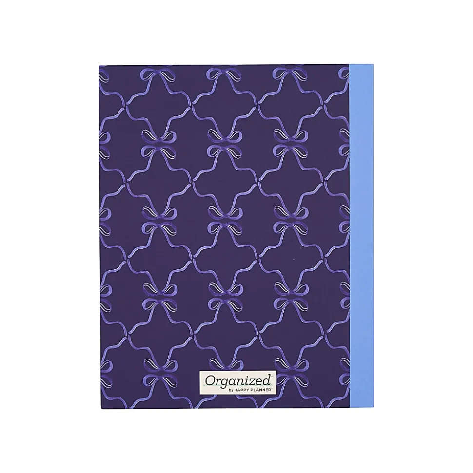 Organized by Happy Planner 12-Month Monthly/Weekly Classic Book Bound Soft Planner, 7-3/4" x 9-3/4", Cottage Blues Navy, July-June, Total Qty 1