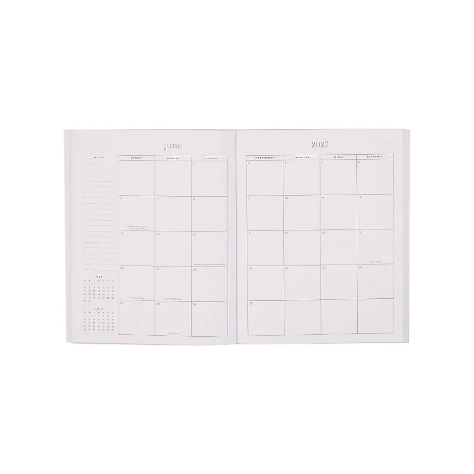 Organized by Happy Planner 12-Month Monthly/Weekly Classic Book Bound Soft Planner, 7-3/4" x 9-3/4", Cottage Blues Navy, July-June, Total Qty 1