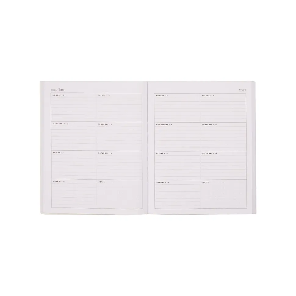 Organized by Happy Planner 12-Month Monthly/Weekly Classic Book Bound Soft Planner, 7-3/4" x 9-3/4", Cottage Blues Navy, July-June, Total Qty 1