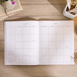Organized by Happy Planner 12-Month Monthly/Weekly Classic Book Bound Soft Planner, 7-3/4
