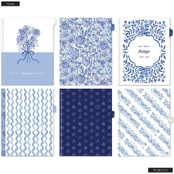 Organized by Happy Planner 12-Month Monthly/Weekly Big Twin Loop Planner, 8-1/2" x 11", Cottage Blues, July 2026 - June 2027, Total Qty 1
